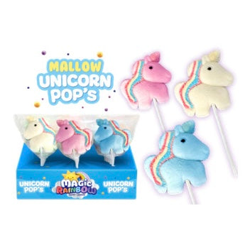 Sucette guimauve licorne bleue