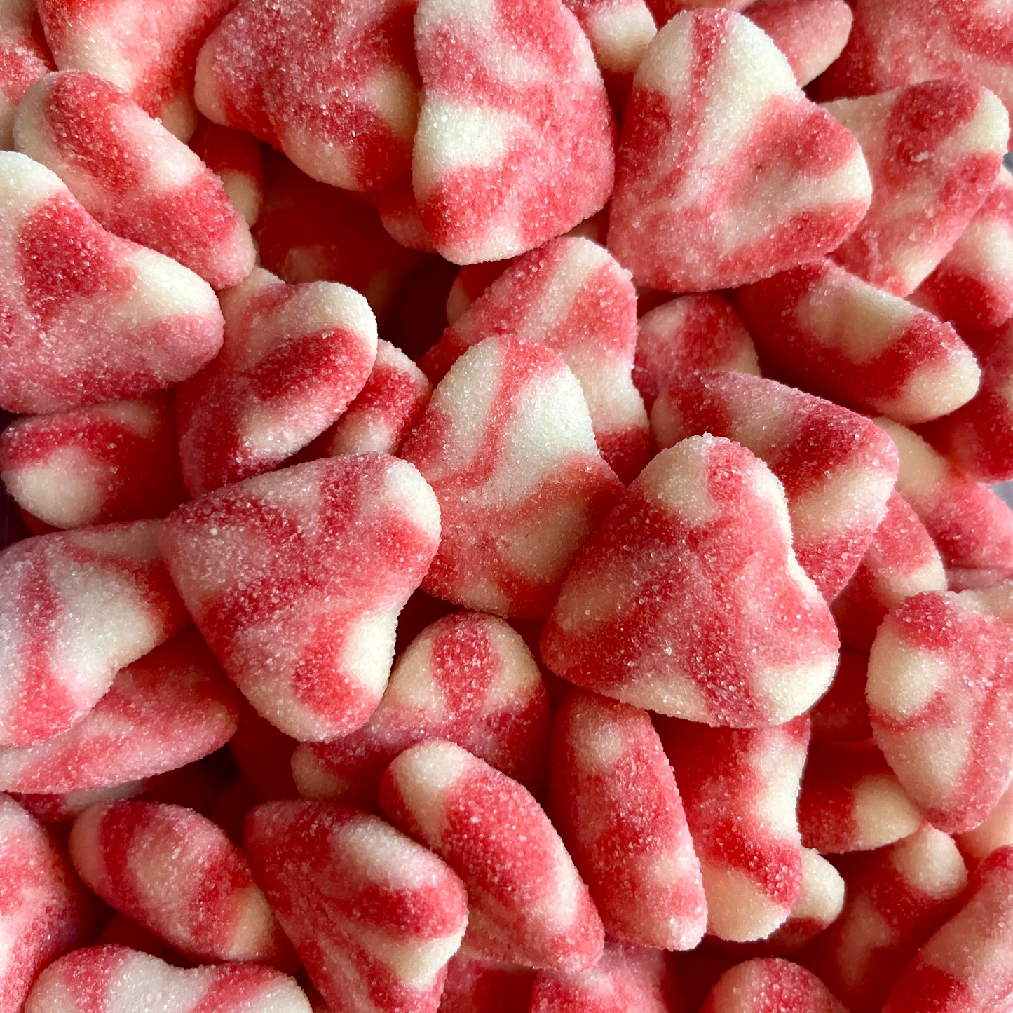 COEUR CRÉME ET FRAISE