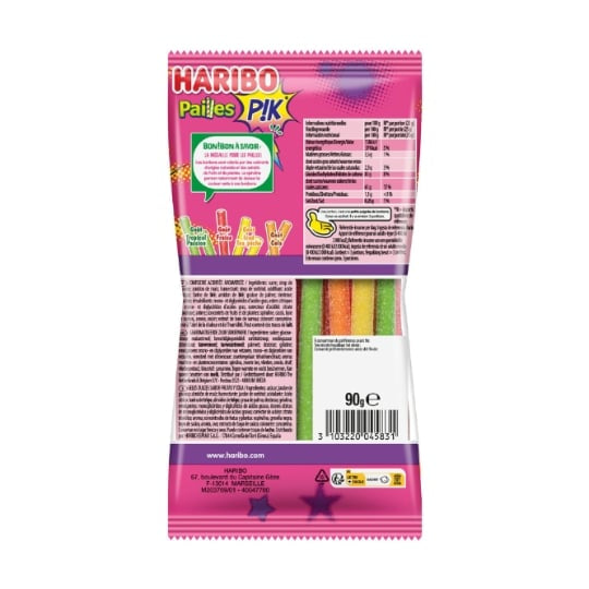 Sachet paille pik HARIBO