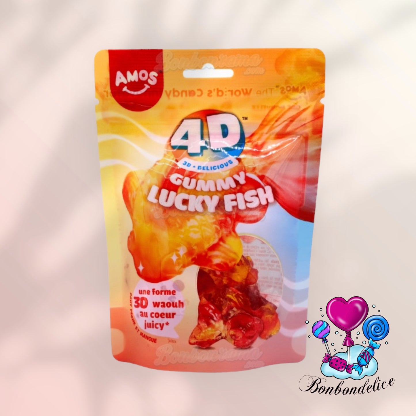 Sachet Amos 4D Gummy Poisson 65 Gr