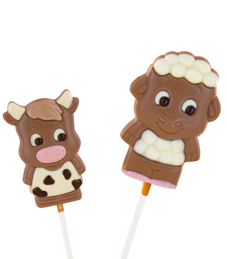 Sucette chocolat animaux x1