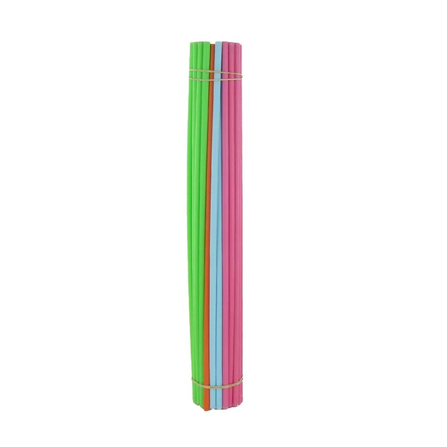 Tubes de poudre citron Rigolos 45cm - 50 pailles