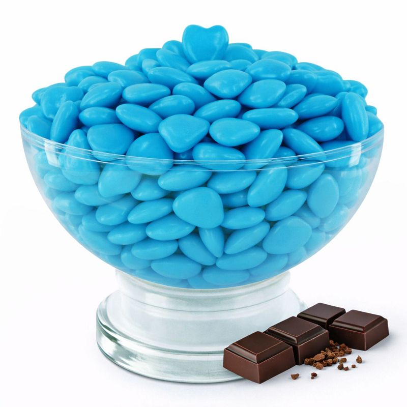 DRAGEES COEUR TURQUOISE CHOCOLAT