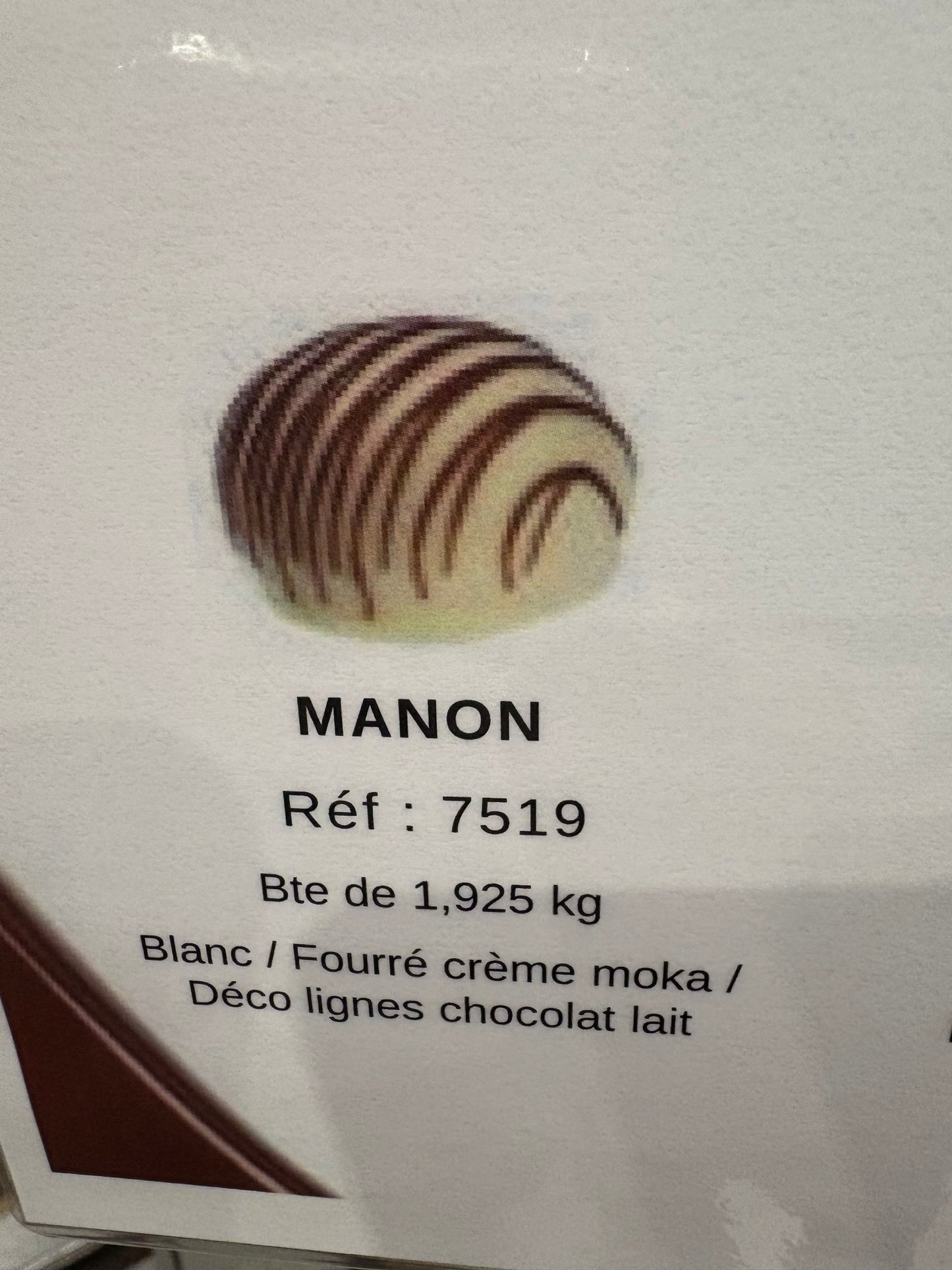 CHOCOLAT BELGE MANON BLANC (X5)