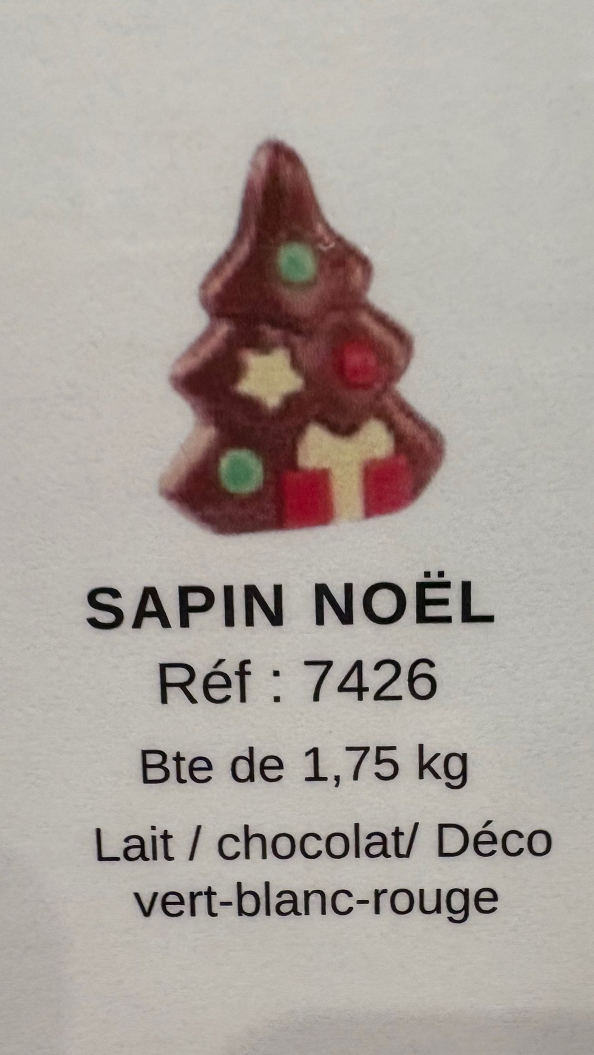 CHOCOLAT BELGE SAPIN (X5)