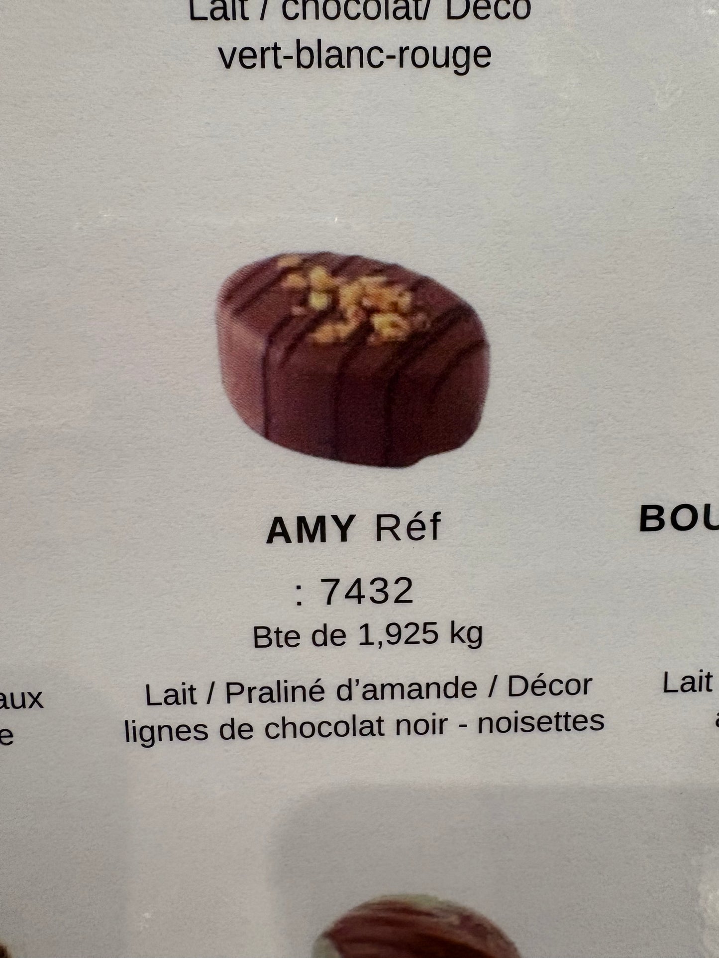 CHOCOLAT BELGE AMY (X5)