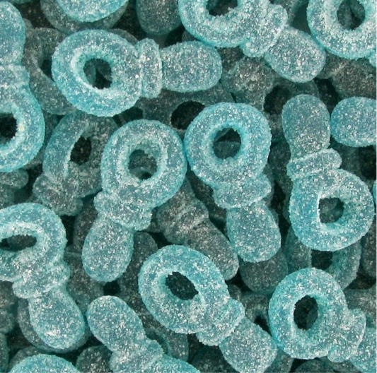 Tétines bleues sucrées molles