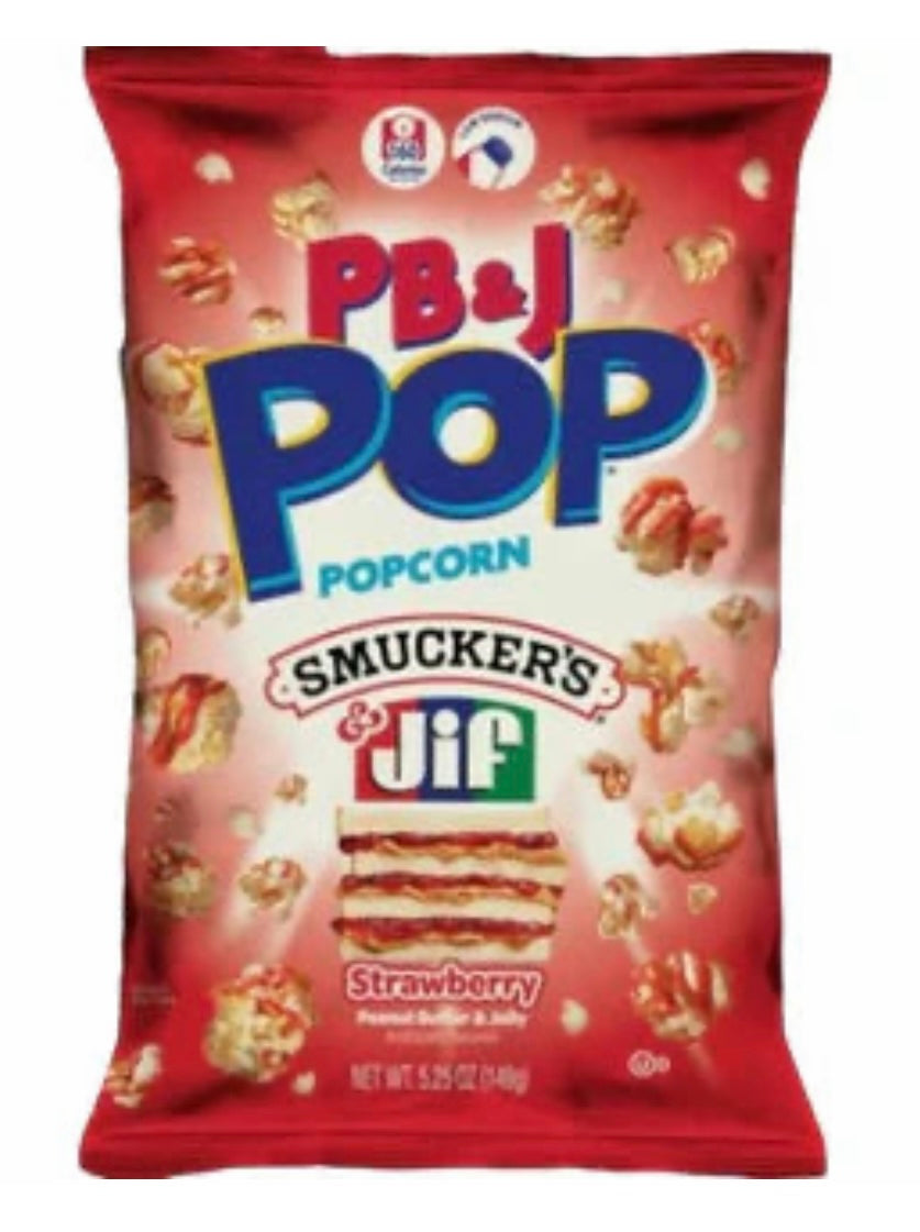 Candy Pop Popcorn Peanut Butter & Jelly Strawberry