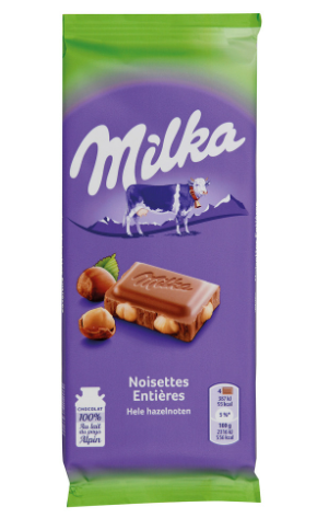 TABLETTE MILKA NOISETTE ENTIERE