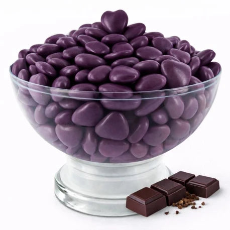 DRAGEES COEUR VIOLET CHOCOLAT