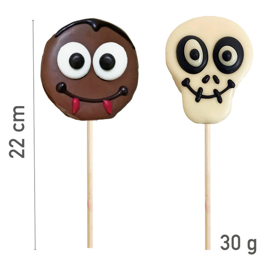 SUCETTE CHOCOLAT TETE DE MORT (X2)